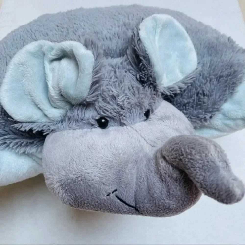 Elephant Pillow Pets Plush Stuffed Animal Kids Toy Cuddle Gift Travel Vacation